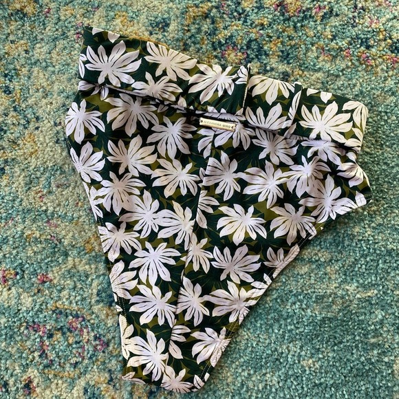 NWT $205 Alexandra Miro Ursula Floral Printed High Waist Audrey Bikini Bottom - Picture 5 of 8